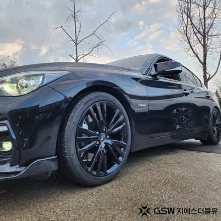 전주 인피니티 Q50S 19인치 순정휠 블랙유광 도색 - 분위기 달라지는 휠도색 후기 / 광주 서구 매월동