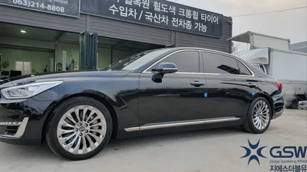 제네시스 EQ900 19인치 휠복원 화이트 크롬 휠도색 작업 지에스더블유 전주점 / 광주 서구 매월동