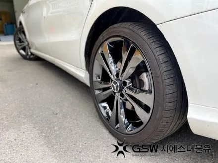 대구 휠도색 벤츠 CLA 200D 18인치 블랙크롬 작업 후기 / 광주 서구 매월동