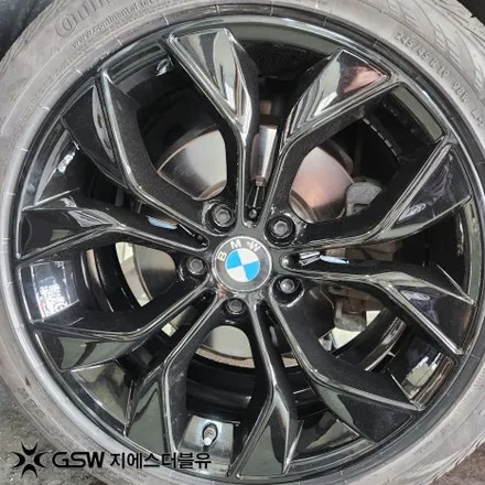 BMW X4 휠도색 후기 광주 19인치 블랙 유광 도색 사례 / 광주 서구 매월동
