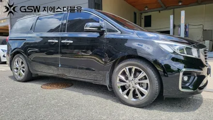 [순천휠도색] 카니발 19인치 휠 도장면 떨어짐으로 인한 화이트 크롬 도색 후기 / 광주 서구 매월동