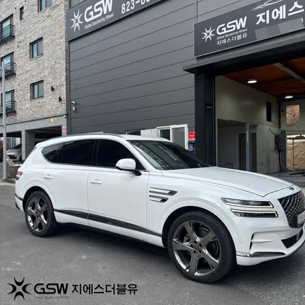 분당휠복원 제네시스 GV80 22인치휠 반광 스크래치 작업 후기 / 광주 서구 매월동