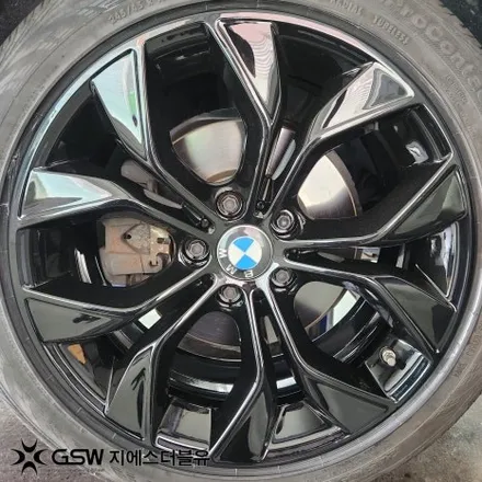 BMW X4 휠도색 후기 광주 19인치 블랙 유광 도색 사례 / 광주 서구 매월동