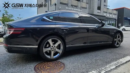 자동차 휠 긁힘 복원 잘하는 업체! 제네시스 G80 20인치 새 휠로 만들기 / 광주 서구 매월동