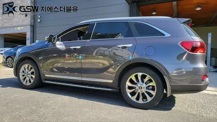 부천 휠도색 더 뉴 쏘렌토 19인치 화이트 크롬 도색 작업 후기 / 광주 서구 매월동