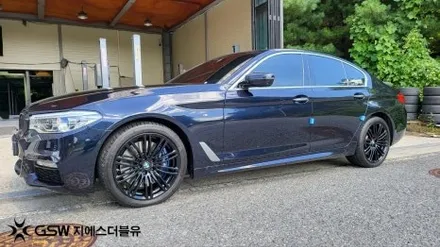 강남 휠도색 BMW 540I 19인치 블랙유광 작업 후기 / 광주 서구 매월동