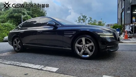 자동차 휠 긁힘 복원 잘하는 업체! 제네시스 G80 20인치 새 휠로 만들기 / 광주 서구 매월동