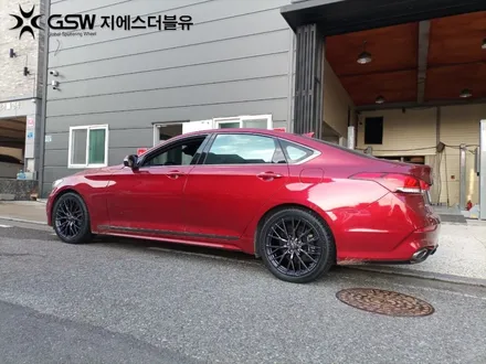 제네시스 G80 19인치휠 블랙 휠도색 작업 후기 / 광주 서구 매월동