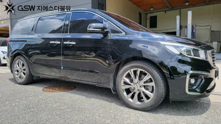 전주 휠도색 카니발 19인치휠 화이트 크롬 휠도색 작업 후기 / 광주 서구 매월동