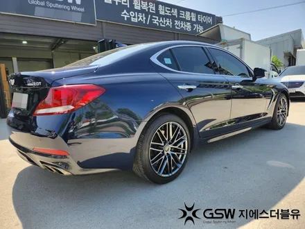 광주 제네시스 G70 18인치휠 블랙크롬 휠도색 잘하는 업체! 지에스 더블유! / 광주 서구 매월동