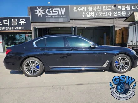 광주 BMW 740D 19인치 주차 상처로 인한 다이아컷팅 휠복원 작업 후기 / 광주 서구 매월동