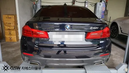 강남 휠도색 BMW 540I 19인치 블랙유광 작업 후기 / 광주 서구 매월동