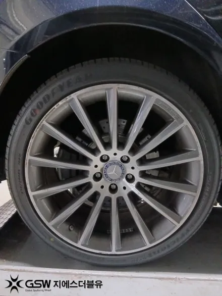 [부산 벤츠 휠복원 전문] S350D 20인치 마차 컷팅 휠복원 후기 / 광주 서구 매월동
