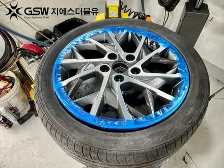 군산 중고휠 현대 아반떼 AD 17인치 휠 긁힘으로 인한 다이아컷팅 휠복원 작업 후기 / 광주 서구 매월동