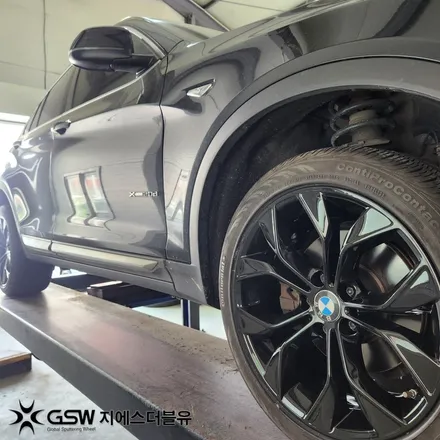 BMW X4 휠도색 후기 광주 19인치 블랙 유광 도색 사례 / 광주 서구 매월동
