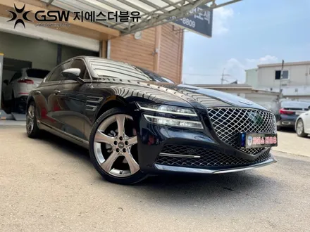 [성남휠도색] 제네시스 G80 20인치 블랙유광에서 순정색상으로 휠도색 작업 후기 / 광주 서구 매월동