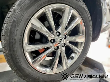 [오산휠도색] 카니발 19인치 휠 특별한 화이트 크롬 휠도색 작업 후기 / 광주 서구 매월동