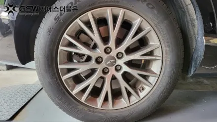 부천 휠복원 제네시스 GV80 19인치 휠 다이아몬드컷팅 휠복원 작업 후기 / 광주 서구 매월동