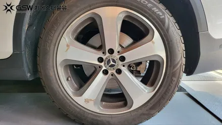 경주 벤츠 휠복원 GLC 220D 19인치휠 스크래치로 인한 다이아컷팅 휠복원 작업 후기 / 광주 서구 매월동