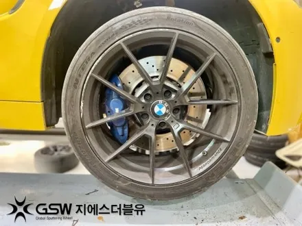 화성휠도색 BMW M4 19인치휠 블랙무광 작업 후기 / 광주 서구 매월동
