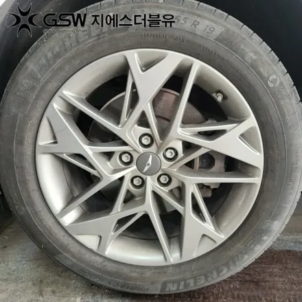 수원 제네시스 휠복원 GV70 19인치휠 실버 스크래치 작업 후기 / 광주 서구 매월동