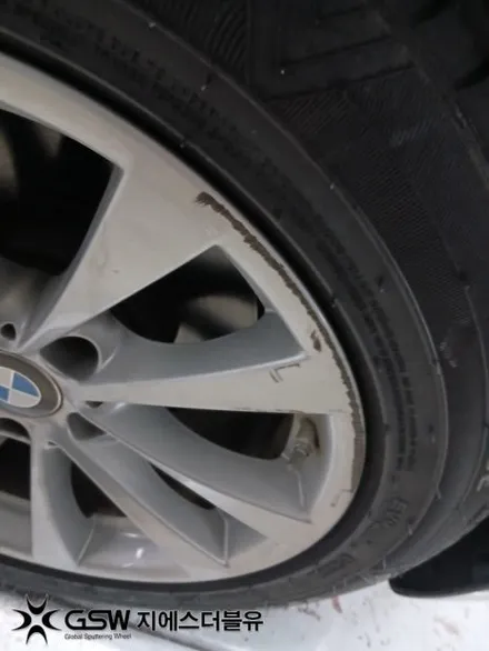 연석 긁힘 해결! 부산 BMW 3GT 17인치 실버휠 복원 후기 / 광주 서구 매월동