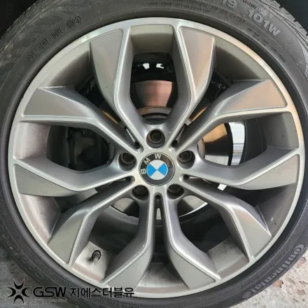 BMW X4 휠도색 후기 광주 19인치 블랙 유광 도색 사례 / 광주 서구 매월동