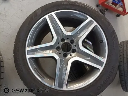 수원 휠도색 벤츠 GLE 350D AMG 20인치휠 블랙크롬 작업 후기 / 광주 서구 매월동