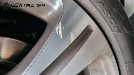 나주 벤츠 E클래스 18인치휠 스크래치로 인한 다이아컷팅 휠복원 작업 후기 / 광주 서구 매월동