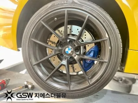 화성휠도색 BMW M4 19인치휠 블랙무광 작업 후기 / 광주 서구 매월동