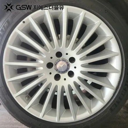 하남 휠복원 벤츠 S350D 19인치휠 실버 스크래치 작업 후기 / 광주 서구 매월동
