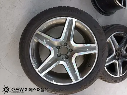 수원 휠도색 벤츠 GLE 350D AMG 20인치휠 블랙크롬 작업 후기 / 광주 서구 매월동
