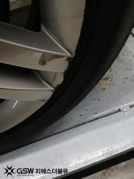 부산 벤츠 GLE350D 20인치 실버휠 스크래치 휠복원 작업 후기 / 광주 서구 매월동