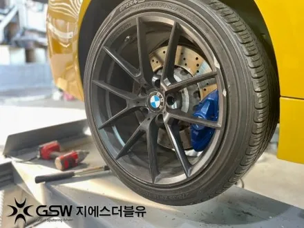 화성휠도색 BMW M4 19인치휠 블랙무광 작업 후기 / 광주 서구 매월동