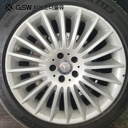 하남 휠복원 벤츠 S350D 19인치휠 실버 스크래치 작업 후기 / 광주 서구 매월동