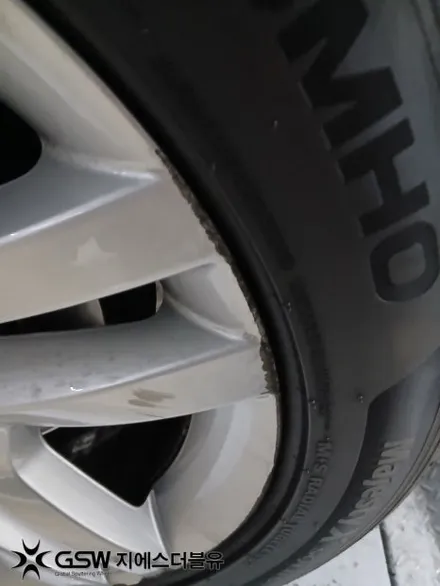 부산 벤츠 GLE350D 20인치 실버휠 스크래치 휠복원 작업 후기 / 광주 서구 매월동