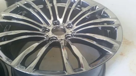 수입차 휠 수리 잘하는  GSW BMW520 블랙크롬 유리막코팅 / 광주 서구 매월동