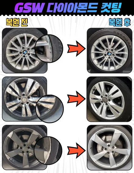 세종 티볼리 17인치휠 상처로 인한 다이아컷팅 휠복원 작업 후기 / 광주 서구 매월동