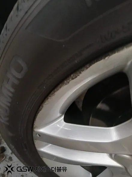 부산 벤츠 GLE350D 20인치 실버휠 스크래치 휠복원 작업 후기 / 광주 서구 매월동