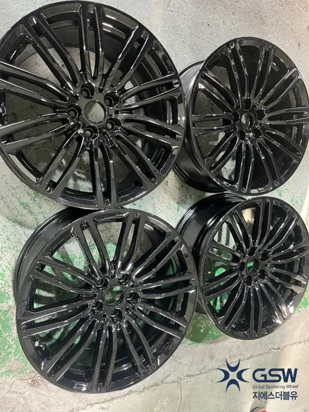 [자동차휠복원] BMW 530i 19인치휠 커팅 휠도색 블랙유광 휠복원비용 / 광주 서구 매월동