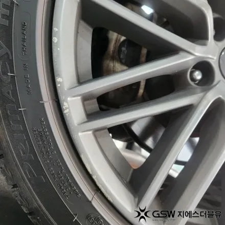 제네시스 G70 18인치휠 실버 스크래치 안산 휠복원 / 광주 서구 매월동
