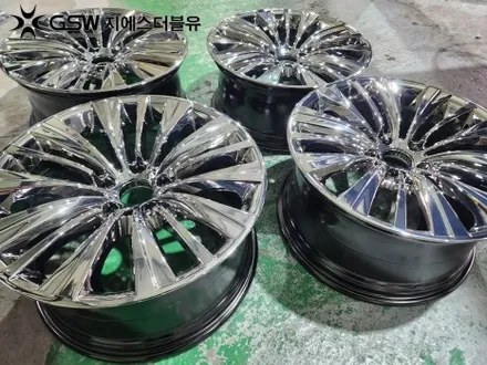 공주 BMW 휠도색 X3 19인치휠 화이트 크롬 작업 후기 / 대전 유성구 복용동