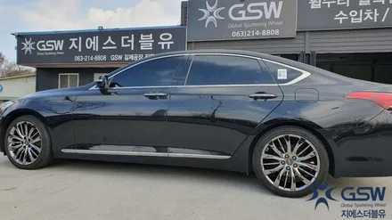 제네시스 g80 19인치 화이트 크롬 휠도색 후기입니다 / 대전 유성구 복용동