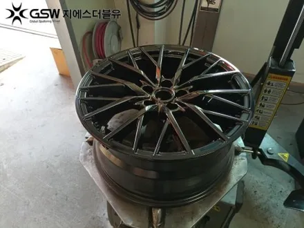 판교휠도색 제네시스 G80 19인치 블랙크롬 작업 후기 / 대전 유성구 복용동