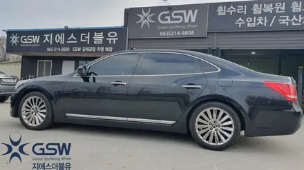 현대 에쿠스 VS380 19인치 휠복원 화이트크롬 휠도색작업 지에스더블유광주점 / 대전 유성구 복용동