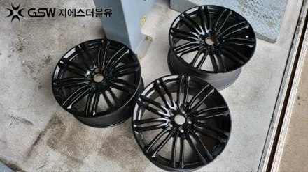 [서산 휠도색] BMW 540I 19인치 블랙유광 크롬 휠도색 작업 후기 / 대전 유성구 복용동