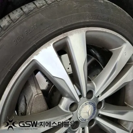 벤츠 휠복원 S500 19인치휠 다이아컷팅 청주 휠복원 / 대전 유성구 복용동