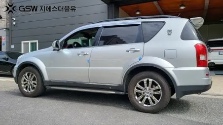 대전 렉스턴 휠이 이렇게 변한다고? 18인치 화이트크롬 휠도색 후기 / 대전 유성구 복용동