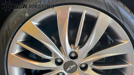 [오산휠복원] 제네시스 DG G80 19인치 휠 긁힘으로 인한 스퍼터링 휠복원 작업 후기 / 대전 유성구 복용동