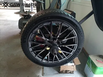 판교휠도색 제네시스 G80 19인치 블랙크롬 작업 후기 / 대전 유성구 복용동